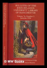 Bulletin of the John Rylands University Library of Manchester, Vol 76, Number 3, Autumn 1994